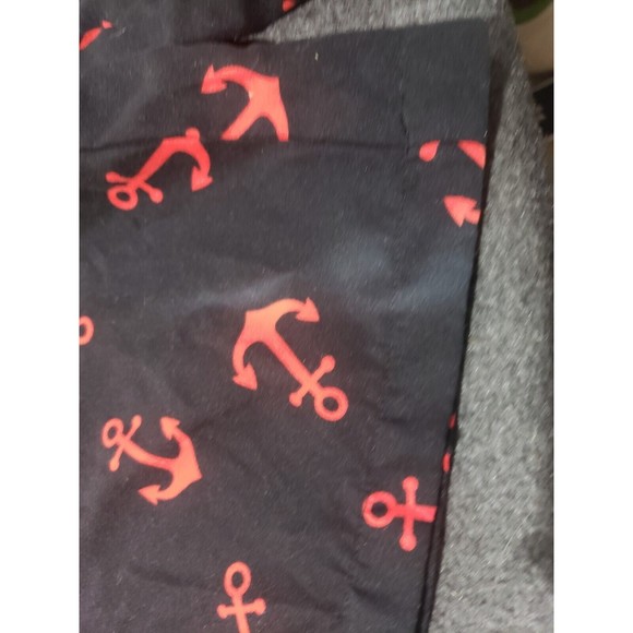 ZENCO Red Anchors Print On Black Men's Swim Board Shorts Trunks Medium - Picture 4 of 8